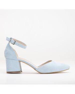 Forever & Always Shoes Marcelle Low Block Heel Pumps - White