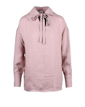 Eleventy Gauzed Linen Blouse - Pink