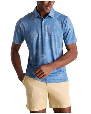 Chubbies The Golf Course Willow Polo Golf Shirt Performance Ddr1431 - Blue