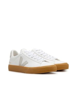 Veja Campo Cp0503147A Sneaker Gum Chromefree Leather Comfort Shoes - White