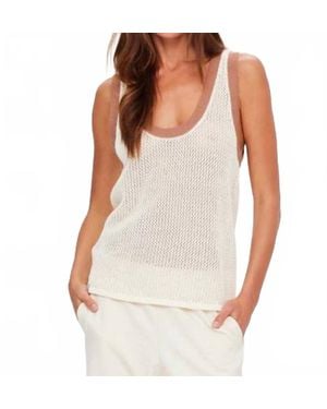 The Upside Fenway Wales Knit Tank Top - White