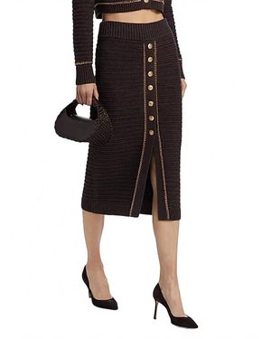 Toccin Tani Button Front Skirt - Black