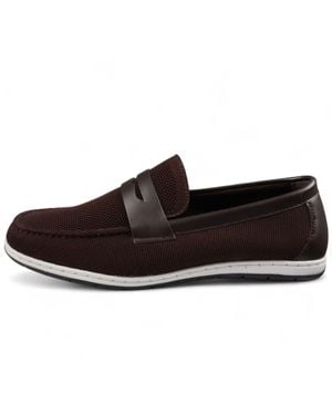 Infinity Leather Breathable Loafers Lightweight Slip-On - Black