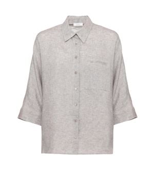 Peserico Light Point Linen Shirt - Gray
