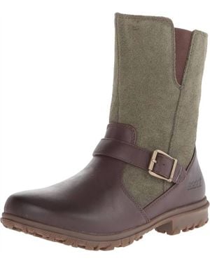 Bogs Bobby Mid Waterproof Leather Motorcycle Boot - Brown
