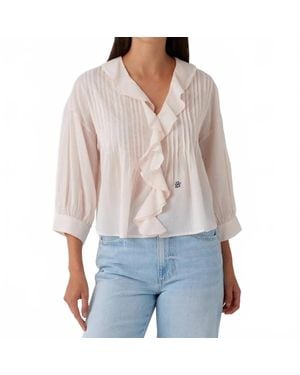 Kerri Rosenthal Rosen Ruffle Blouse - White