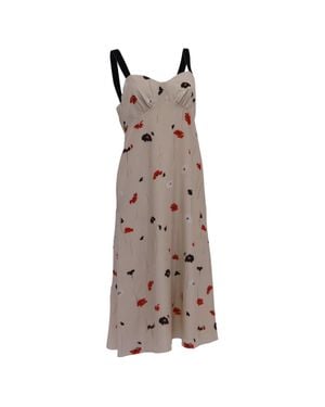 Jason Wu Floral-Print Sleeveless Midi Dress - Brown
