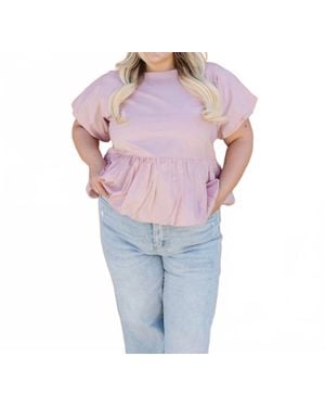 Haptics Denver Peplum Top - Pink