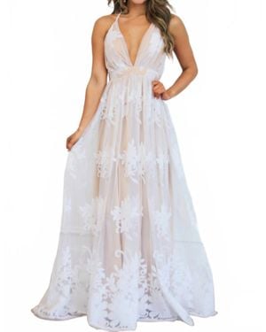 Luxxel Here Comes The Bride Maxi Dress - White