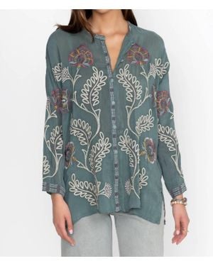 Johnny Was Slim Audrey Tunic Top - Blue