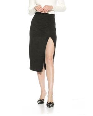 Alexia Admor Zayla Suede Skirt - Black