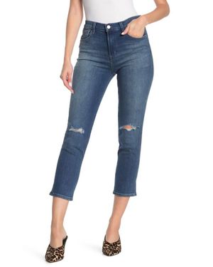 J Brand Ruby High Rise Crop Cigarette Jeans - Blue