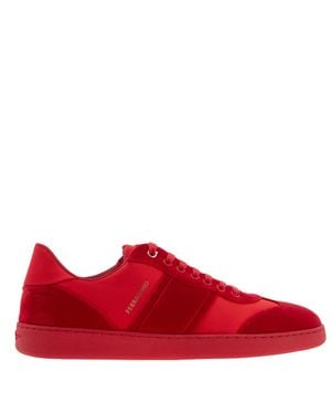 Ferragamo Ferragamo Dracone Low-Top Sneakers, Size 9 - Red