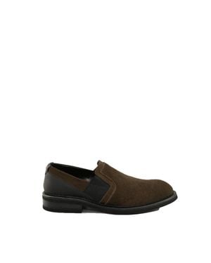 A.Testoni Suede Slip-Ons - Black