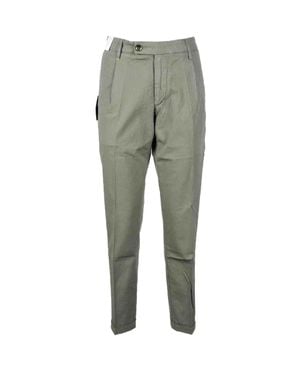 Re-hash Tailored Military Cotton Stretch Pants - Green