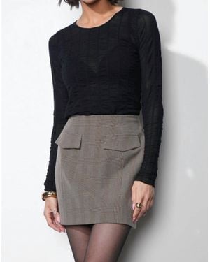 Greylin Freya Sheer Top - Black