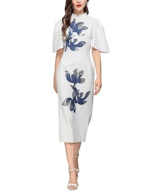 Adele Berto Midi Dress - Blue