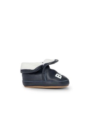 BOSS Gift-Boxed Leather Slippers For Babies - Blue