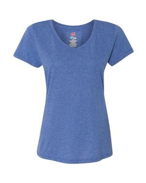 Hanes Perfect-T Triblend V-Neck T-Shirt - Blue