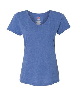 Hanes Perfect-T Triblend V-Neck T-Shirt - Blue