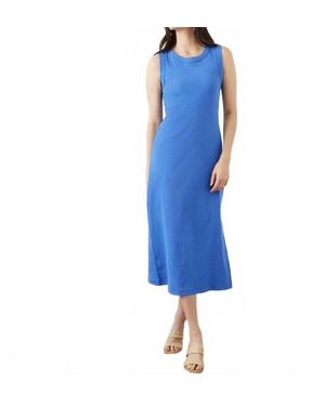 Karen Kane Crew Neck Ribbed Dress - Blue