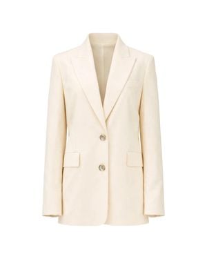Pinko Neutral Faith Tailored Cotton Blazer - White