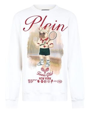 Philipp Plein Sweatshirt New York Tennis - White