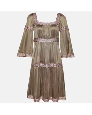 Missoni Jersey Tiered Short Dress - Brown