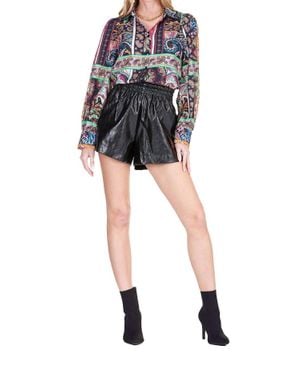 J joy Puff Sleeve Blouse - Black