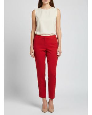 TRUEDAMES Zac & Rachel Solid Ankle Pants - Red