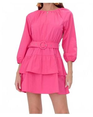 Adelyn Rae Trina Poplin Mini Dress - Pink
