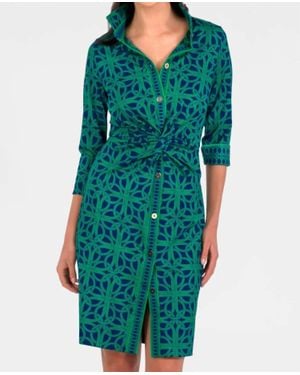 Gretchen Scott Twist And Shout Ring Toss Dress - Blue