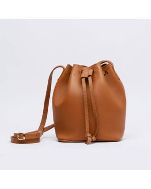 Mesh Madison Bucket Bag - Brown
