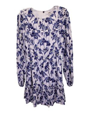 Jason Wu Iris Print Ruffled Dress - Blue