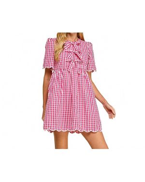 TCEC The Emma Plaid Mini Dress - Pink