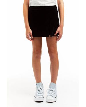 Tractr Velvet Knit Skort - Black