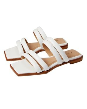 Massimo Matteo Clarette Slide Branco Mm-441009-159 - Metallic