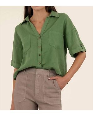 Kut From The Kloth Breland Boxy Shirt - Green