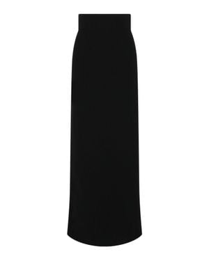 Ferragamo Wool Blend Maxi Skirt - Black