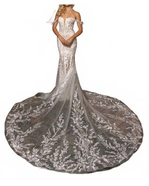 Kitty Chen Couture Amanda Fit And Flare Dress - Metallic