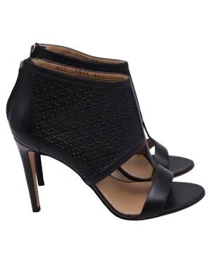 Ferragamo Salvatorre Ferragamo Pacella Open-Toe Heels - Black