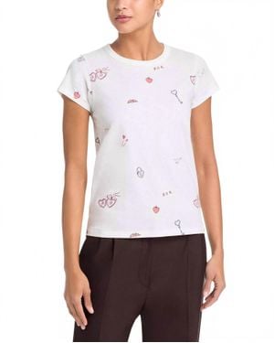 Rag & Bone All Over Valentines Tee - White