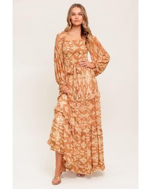 TRUEDAMES Cosmopolitan Elegance Woven Maxi Dress - Multicolor