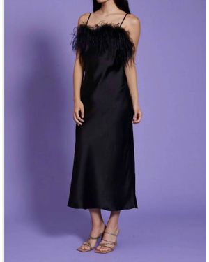Lucy Paris Flora Feather Dress - Purple