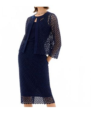 Joseph Ribkoff 3 Piece Skirt Set - Blue