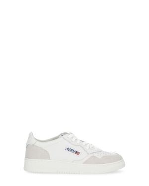 Autry Suede Inserts Breathable Low-Top Sneakers - White
