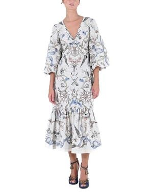 Marchesa Maxi Day Dress - White