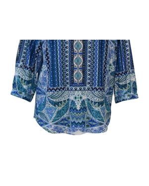 I TOUCH Peggi Abstract Print Top - Blue