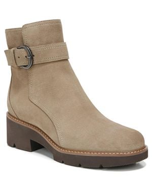 Naturalizer Dasha Boots Oatmeal Leather Ankle Strap Bootie Zap1016 - Brown