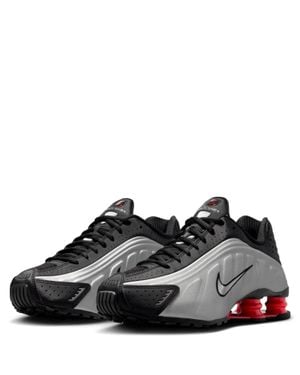 Nike Shox R4 Ar3565-011 Sneakers Metallic Running Shoes Liq673 - Black